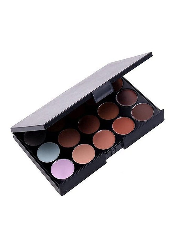 VNZ 15 Shades Highlighter Concealer and Contour Palette Contour Powder as Used Bronzer- (Multi) - Image 3