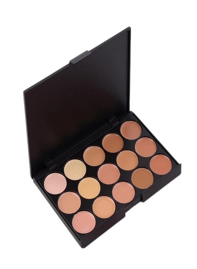 VNZ 15 Shades Highlighter Concealer and Contour Palette Contour Powder as Used Bronzer- (Multi) - Image 1