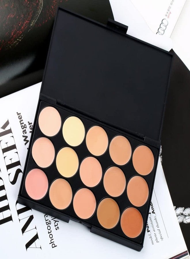 VNZ 15 Shades Highlighter Concealer and Contour Palette Contour Powder as Used Bronzer- (Multi) - Image 5