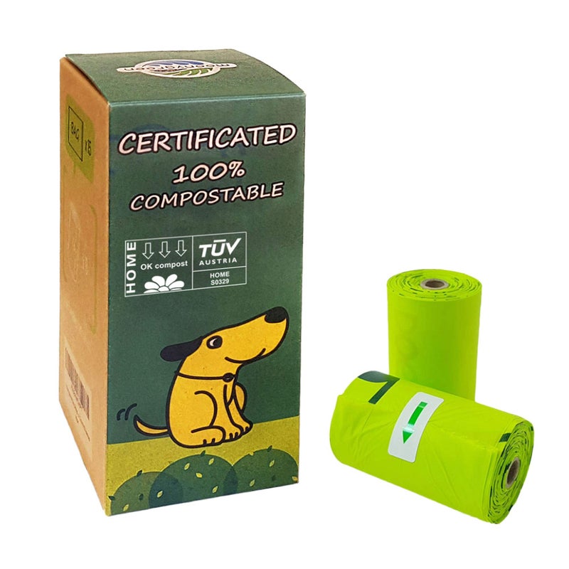 Moonygreen Dog Poop Bag, Compostable Doggie Poop Bags Refills, Eco-Friendly Pet Waste Bags, Vegetable-Based Unscented, Compostable, Extra Thick, Leak Proof, Size 9 x 13 Inches, 120 count - Image 1
