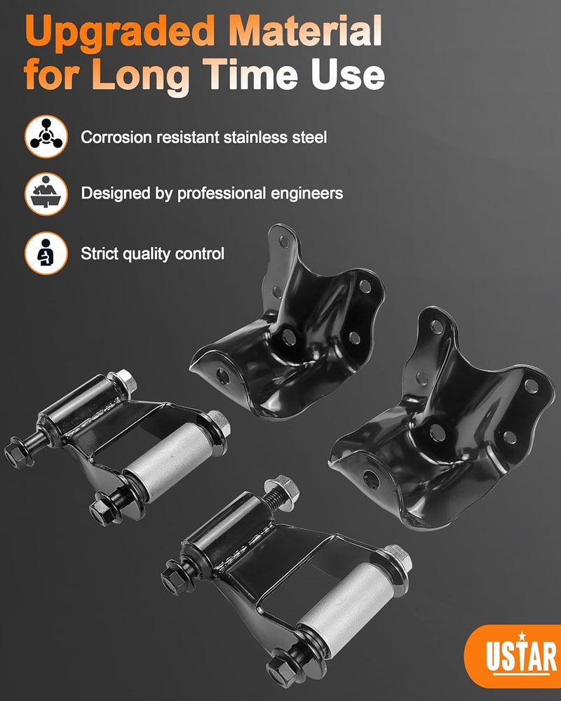 USTAR Rear Leaf Spring Shackle Hanger Bracket Kit for Ford Ranger and Mazda Models - Image 5