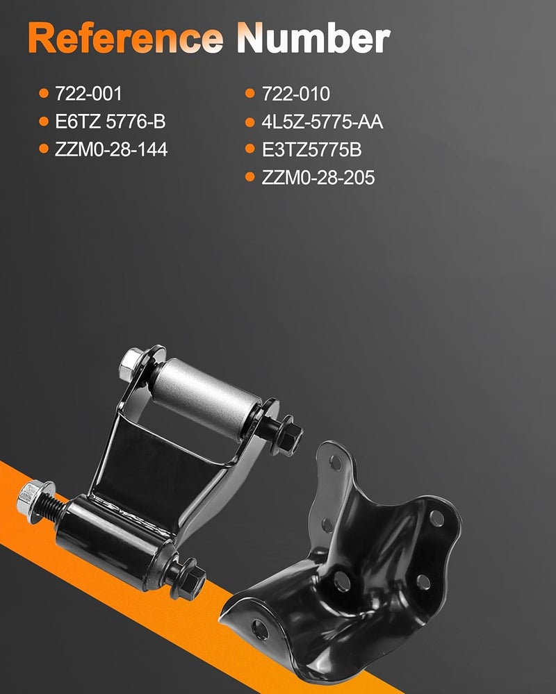 USTAR Rear Leaf Spring Shackle Hanger Bracket Kit for Ford Ranger and Mazda Models - Image 3