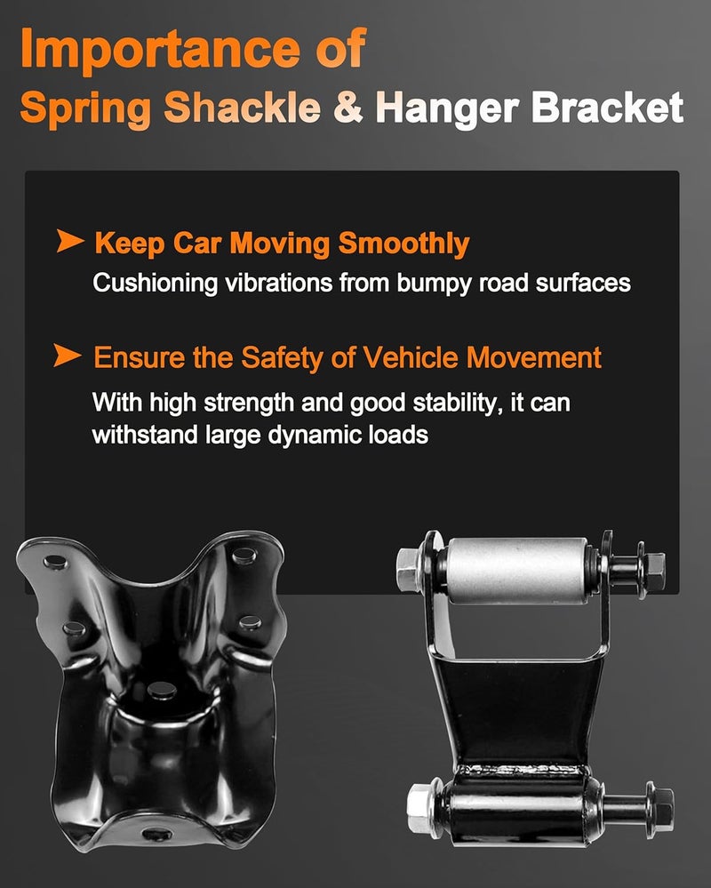 USTAR Rear Leaf Spring Shackle Hanger Bracket Kit for Ford Ranger and Mazda Models - Image 4