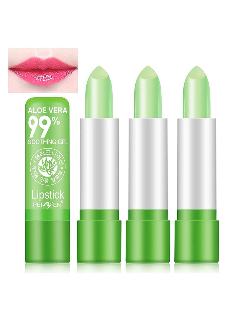ORiTi ORiTi 3PCS Aloe Vera Lipstick,Long Lasting Nutritious Color Changing Lip Balm  - Image 1