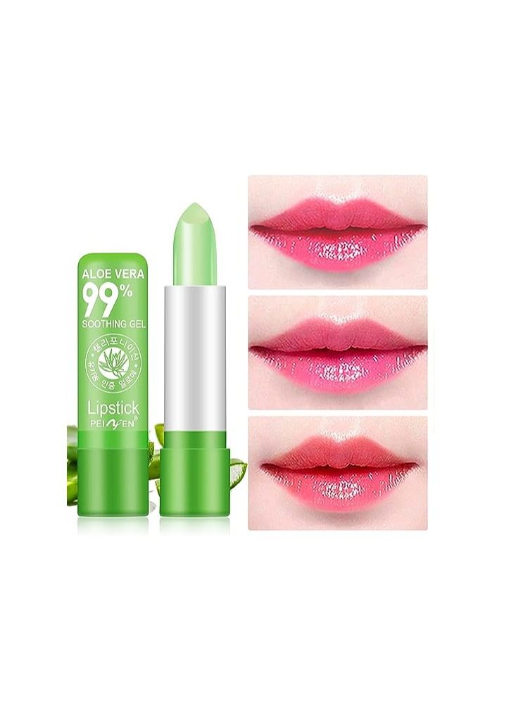 ORiTi ORiTi 3PCS Aloe Vera Lipstick,Long Lasting Nutritious Color Changing Lip Balm  - Image 3