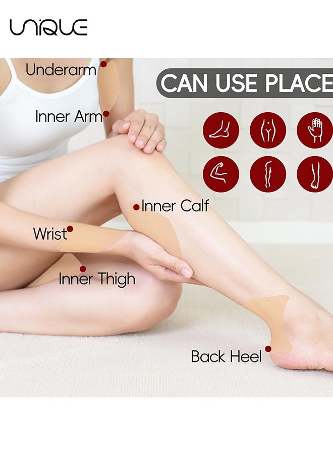 يونيك 10 قطع الفخذ الداخلي المضاد للغضب ملصق - وسادة منع الفخذين المضادة للاحتكاك - أشرطة الفخذ غير مرئية Chafe - الصرف ذاتية اللصق الفخذ الاحتكاك فرك وقاية بقع الشريط - حماية البشرة بقع الجلد - لأرجل الجسم - البشرة - Image 5