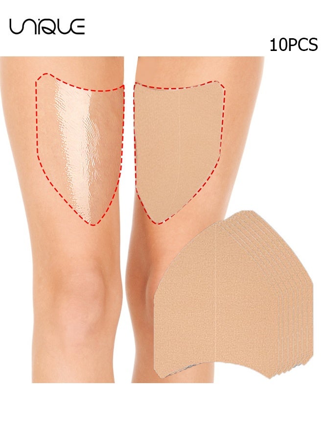 يونيك 10 قطع الفخذ الداخلي المضاد للغضب ملصق - وسادة منع الفخذين المضادة للاحتكاك - أشرطة الفخذ غير مرئية Chafe - الصرف ذاتية اللصق الفخذ الاحتكاك فرك وقاية بقع الشريط - حماية البشرة بقع الجلد - لأرجل الجسم - البشرة - Image 1