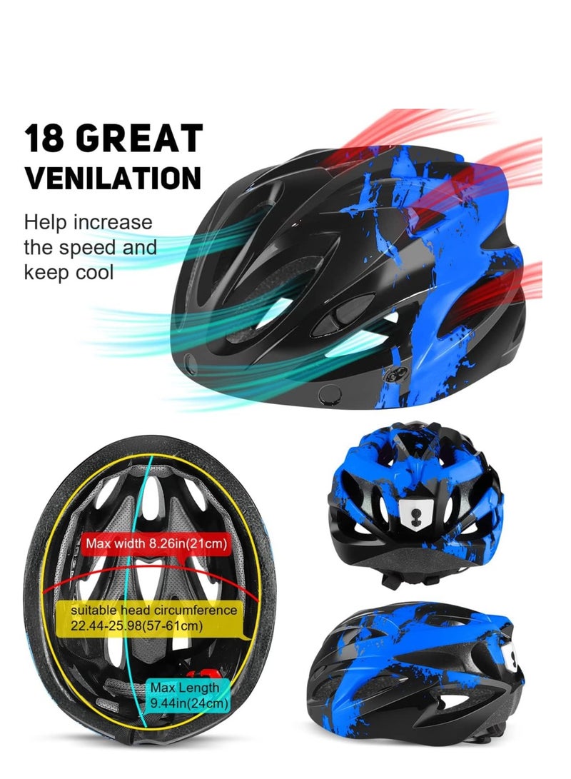 TRASSLE Helmet for Men Women, Lightweight Cycle Helmet with LED Light Magnetic Goggle Sun Visor, Mountain&Road Bicycle Helmets for Adult Cycling Adjustable Size - Image 3