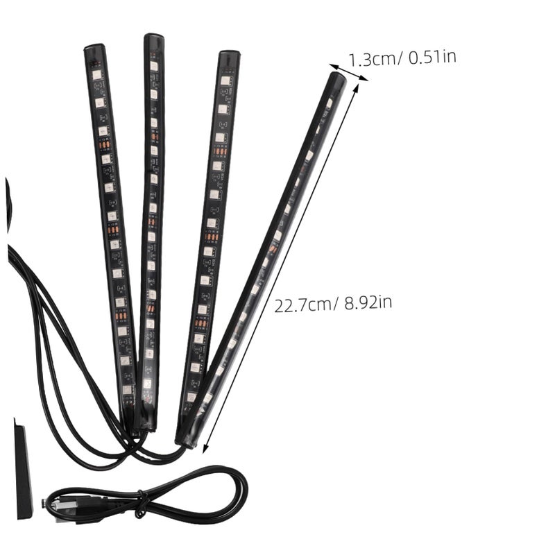 Car Interior LED Strip Lights USB Powered Color Changing Sound Activated Ambient Lighting - Image 3