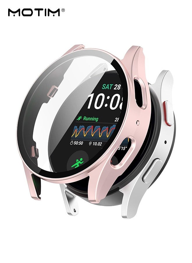 Motim - Samsung Watch 4/5 Screen Protector Case 40mm, Hard PC Bumper Cover with Tempered Glass Shockproof Cover Protective Screen Protector for Galaxy Watch 4/5 - Image 1