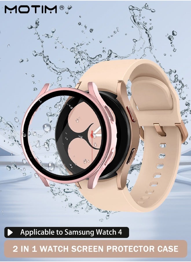 Motim - Samsung Watch 4/5 Screen Protector Case 40mm, Hard PC Bumper Cover with Tempered Glass Shockproof Cover Protective Screen Protector for Galaxy Watch 4/5 - Image 1