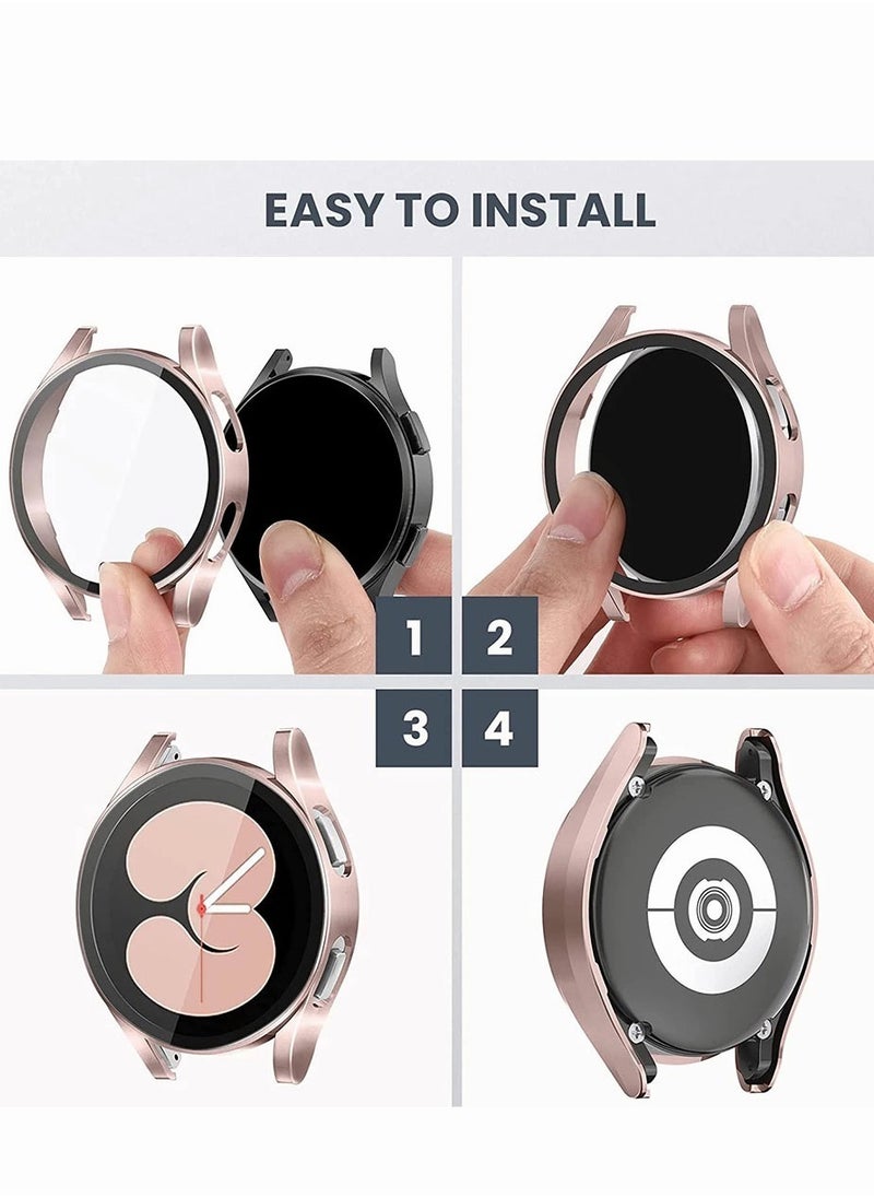 Motim - Samsung Watch 4/5 Screen Protector Case 40mm, Hard PC Bumper Cover with Tempered Glass Shockproof Cover Protective Screen Protector for Galaxy Watch 4/5 - Image 1