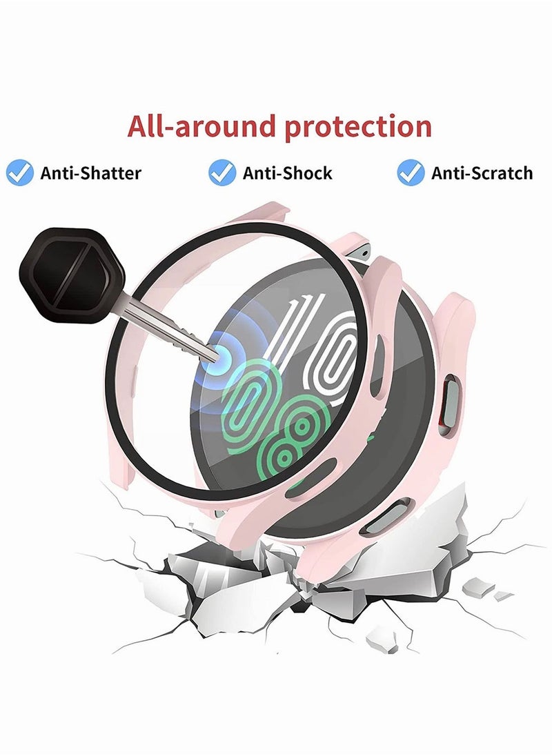 Motim - Samsung Watch 4/5 Screen Protector Case 40mm, Hard PC Bumper Cover with Tempered Glass Shockproof Cover Protective Screen Protector for Galaxy Watch 4/5 - Image 1
