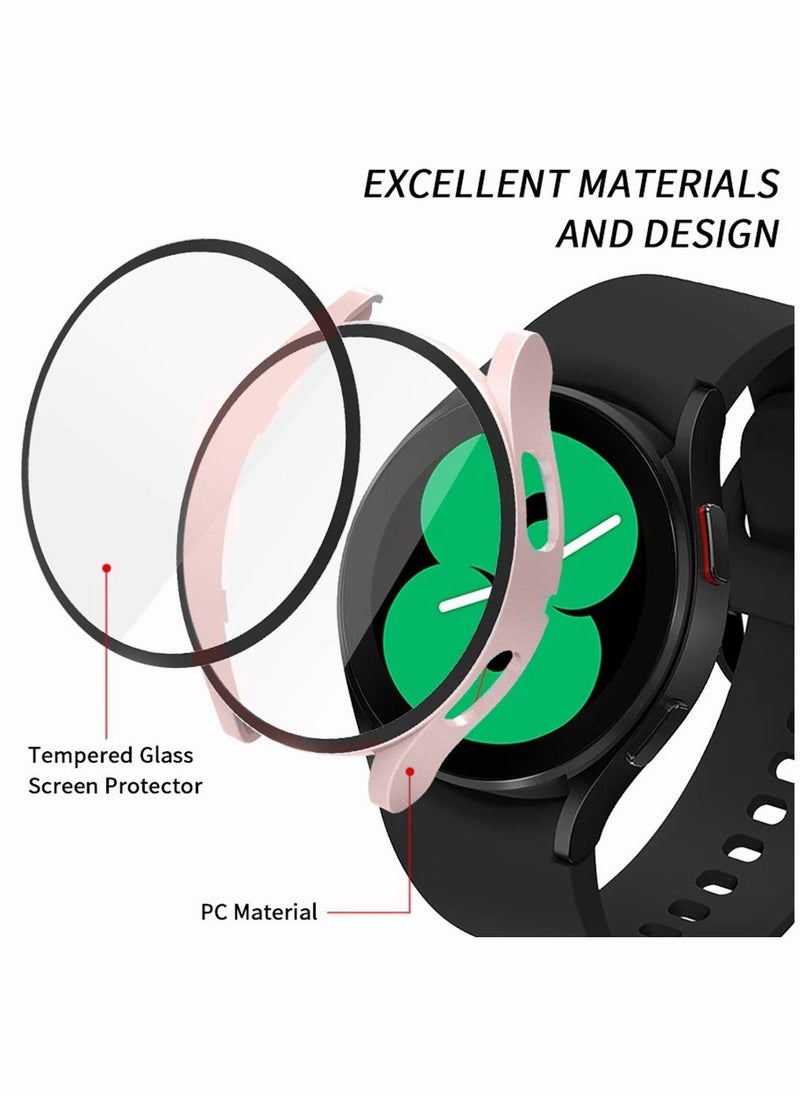 Motim - Samsung Watch 4/5 Screen Protector Case 40mm, Hard PC Bumper Cover with Tempered Glass Shockproof Cover Protective Screen Protector for Galaxy Watch 4/5 - Image 1
