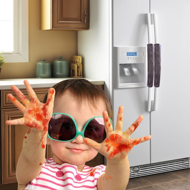 Refrigerator Door Handle Covers, Anti-Skid Kitchen Appliance Grips, Stylish Design - Image 3