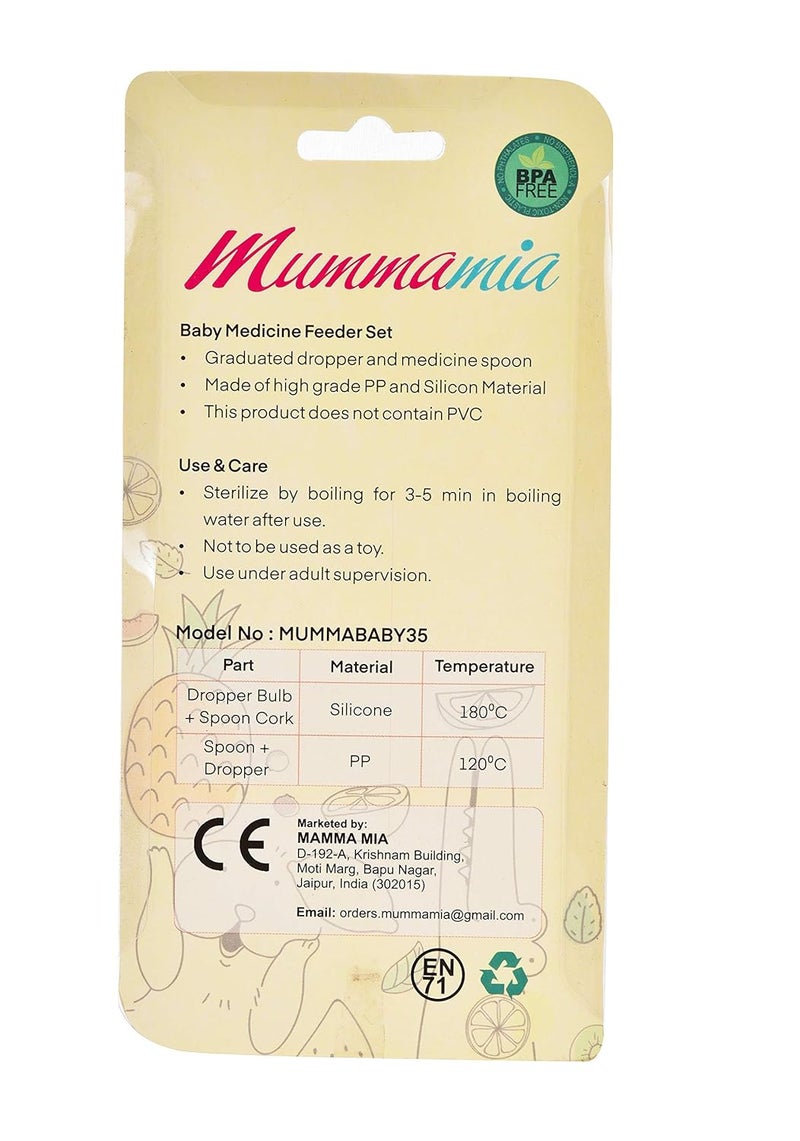 Mummamia Sterilisable Baby Medicine Feeder Set, Graduated Dropper with Small Stem Spoon - Image 5