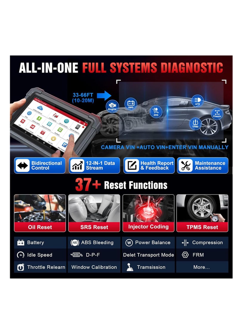 Launch - LAUNCH X431 Pro TT 5.0 Elite Bidirectional Scan Tool with 2025 Newly Released DBSCar VII Connector, 38+ Reset for All Cars, ECU Coding, CANFD and DOIP, FCA AutoAuth, VAG Guide,2 Yrs F-Ree Update - Image 1