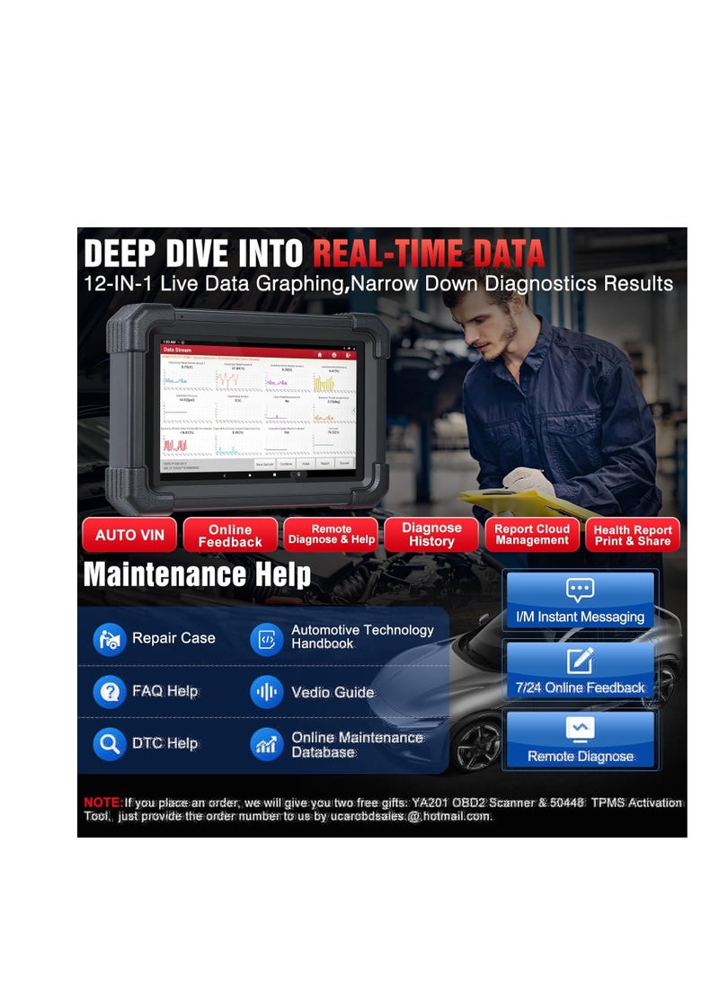 Launch - LAUNCH X431 Pro TT 5.0 Elite Bidirectional Scan Tool with 2025 Newly Released DBSCar VII Connector, 38+ Reset for All Cars, ECU Coding, CANFD and DOIP, FCA AutoAuth, VAG Guide,2 Yrs F-Ree Update - Image 1