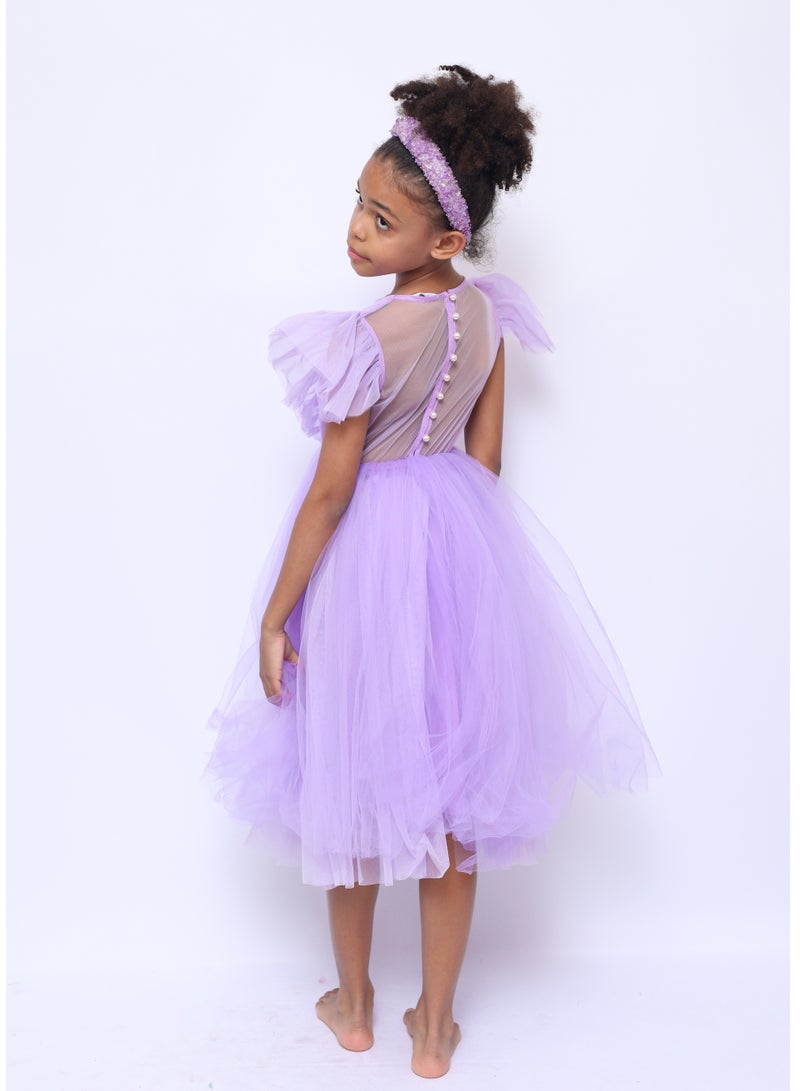 D'Daniela Lavender Tulle Dress - Image 3