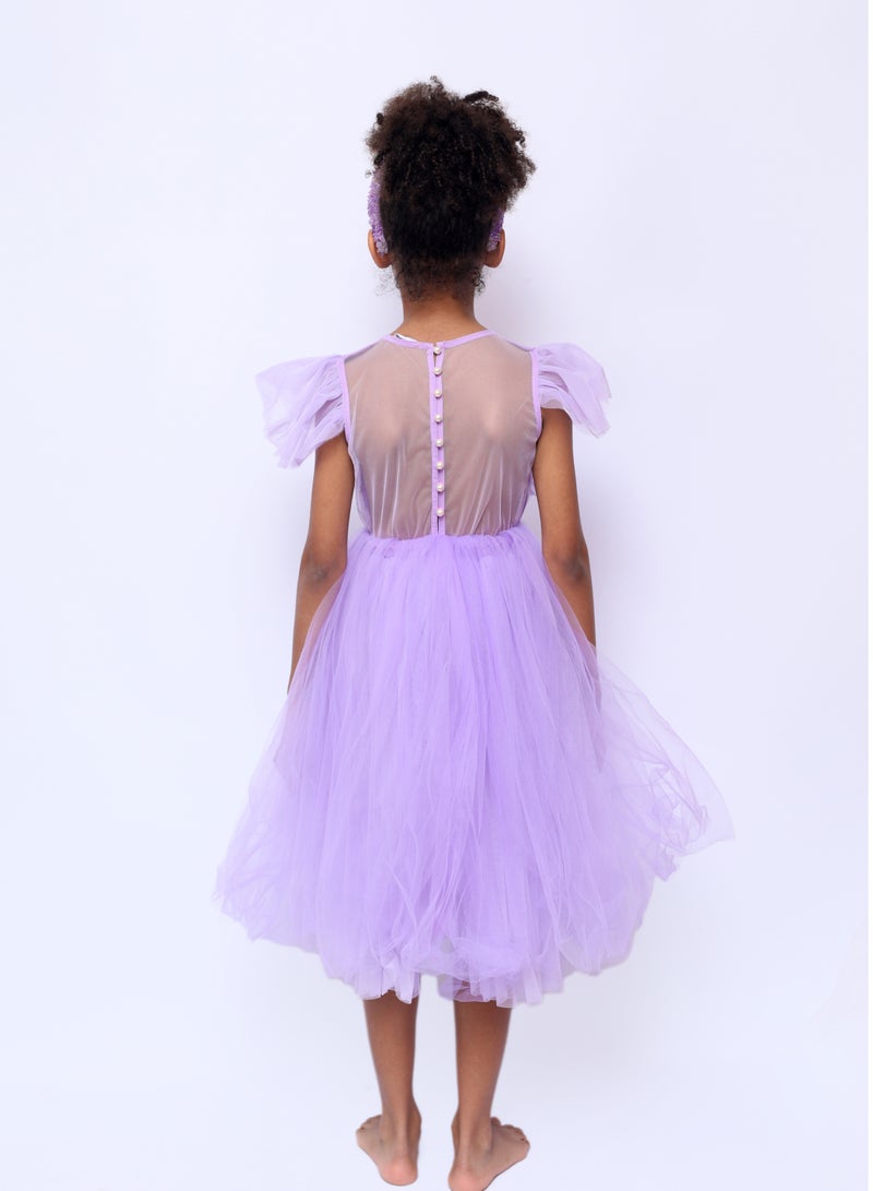 D'Daniela Lavender Tulle Dress - Image 2