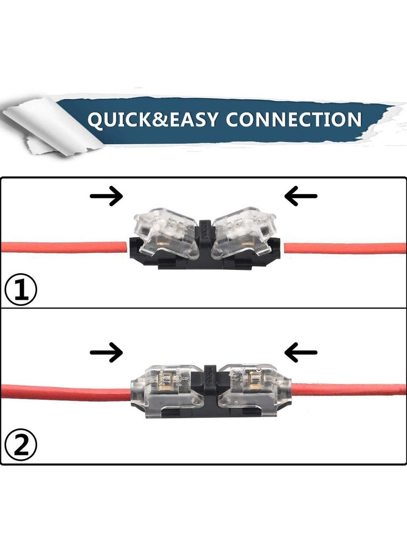 KASTWAVE Connectors, H Tap, Low Voltage Electrical Quick Splice, Wire Connectors, Solderless Without Stripping, Suitable for 20-22 AWG Electrical Wire Connection (12Pcs) - Image 3