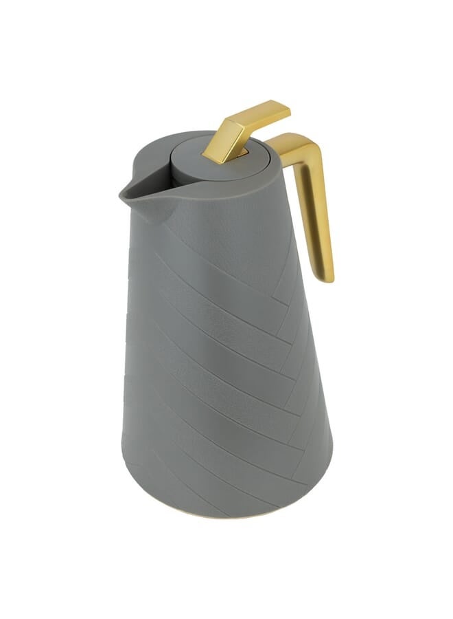 السيف غاليري ترمس جلوري، 1.5 لتر، حافظة داخلية زجاج، هيكل خارجي بلاستيك - رمادي - Image 1