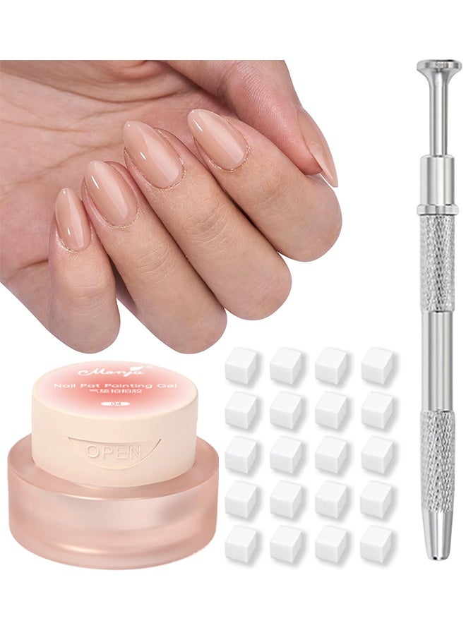 مونچا جِل طلاء الأظافر نايل بات، مجموعة طلاء أظافر جِل أومبري مع 20 إسفنجة وقلم مسك، جِل طلاء أظافر بتقنية UV LED، مجموعة فن أظافر متدرجة الألوان ومتصلة بالهالة تدوم طويلاً للمبتدئين، للاستخدام المنزلي والصالونات #04 - Image 1