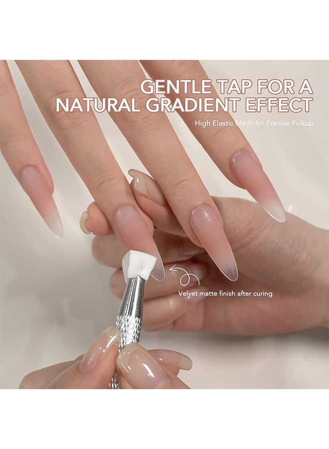 مونچا جِل طلاء الأظافر نايل بات، مجموعة طلاء أظافر جِل أومبري مع 20 إسفنجة وقلم مسك، جِل طلاء أظافر بتقنية UV LED، مجموعة فن أظافر متدرجة الألوان ومتصلة بالهالة تدوم طويلاً للمبتدئين، للاستخدام المنزلي والصالونات #04 - Image 4
