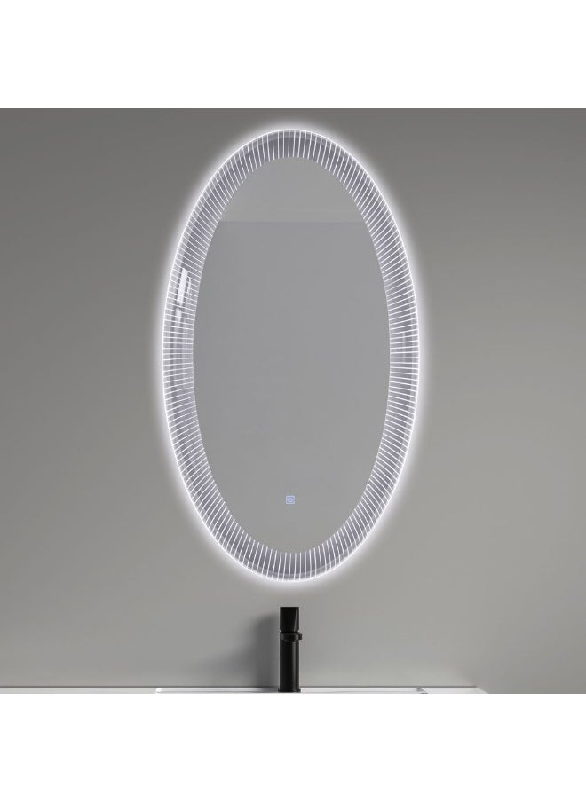 DANUBE HOME Milano Plus Led Mirror Hs16482 925*525 1Pc/Set | Glass LED Mirror | Vanity Mirror With Lights Bathroom Mirror Wall Mounted For Toilet Bathroom Washroom Shower Room - Mirror  - Image 1