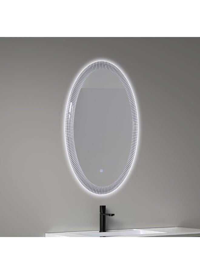 DANUBE HOME Milano Plus Led Mirror Hs16482 925*525 1Pc/Set | Glass LED Mirror | Vanity Mirror With Lights Bathroom Mirror Wall Mounted For Toilet Bathroom Washroom Shower Room - Mirror  - Image 3