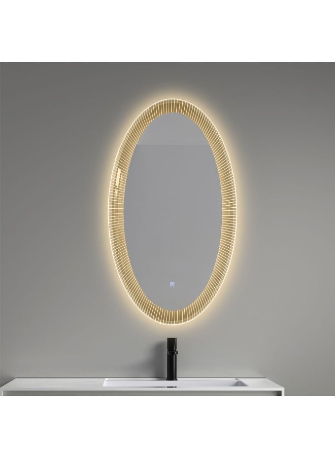 DANUBE HOME Milano Plus Led Mirror Hs16482 925*525 1Pc/Set | Glass LED Mirror | Vanity Mirror With Lights Bathroom Mirror Wall Mounted For Toilet Bathroom Washroom Shower Room - Mirror  - Image 2
