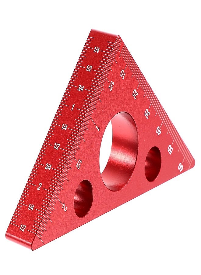 Ymapinc High-Precision Thickened Triangle Ruler Layout Measuring, 45/90 Degree with Imperial and Metric Scales, Carpenter's Square Measuring Tool for Woodworking Workshop Table Miter Saw - Image 1