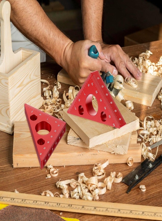 Ymapinc High-Precision Thickened Triangle Ruler Layout Measuring, 45/90 Degree with Imperial and Metric Scales, Carpenter's Square Measuring Tool for Woodworking Workshop Table Miter Saw - Image 5