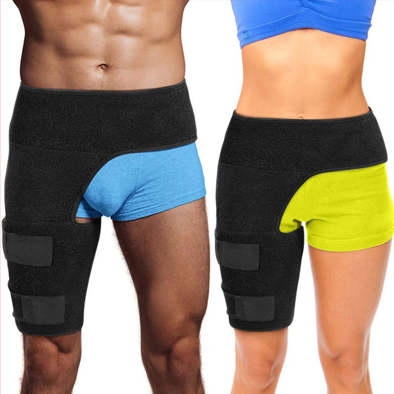 Generic Compression Leg Sleeve Groin SupportBlack outside and black inside Black outside and black inside