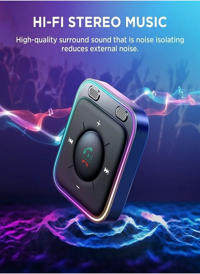 JOYROOM Bluetooth 5.4 Car Adapter Enhanced Dual Mics & ENC Noise Cancellation 3.5mm AUX Adapter Bluetooth Wireless Receiver Car Audio Stereo Kits Hands-Free Call, Plug and Play  - Image 4