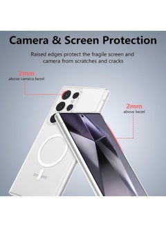 Houmt Samsung Galaxy S25 Ultra Magsafe Case Support Wireless Charging Slim Thin Magnetic Cover Anti Scratch Shockproof Hard Transparent Phone Case Compatible with Samsung Gakaxy S25 Ultra 6.8 Inch  - Image 5