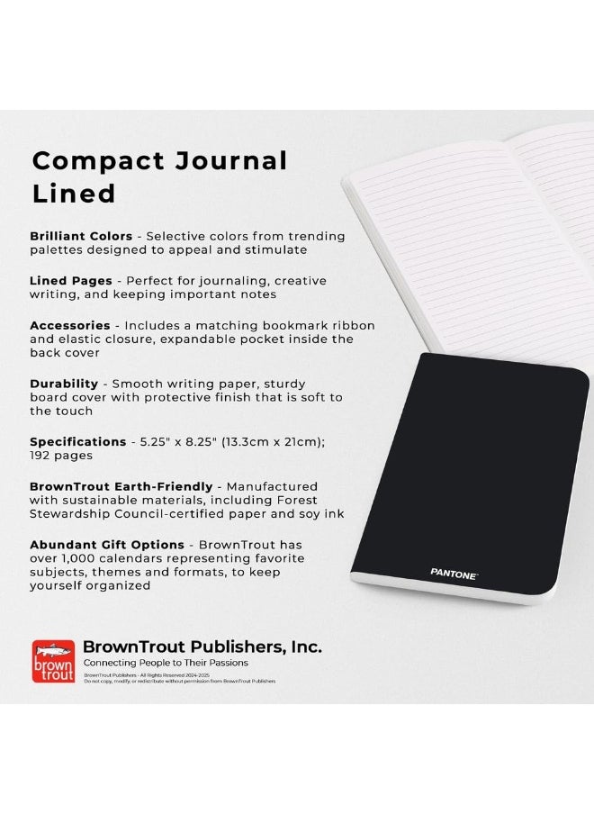 Pantone Official Black 5.25 X 8.25 Inch Lined Compact Journal Non-Dated  - Image 5