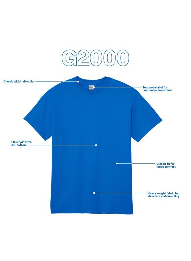 Gildan Ultra Cotton T-Shirt, Style G2000, Multipack, Gold (12-Pack) - Image 5