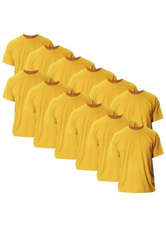 Gildan Ultra Cotton T-Shirt, Style G2000, Multipack, Gold (12-Pack) - Image 1