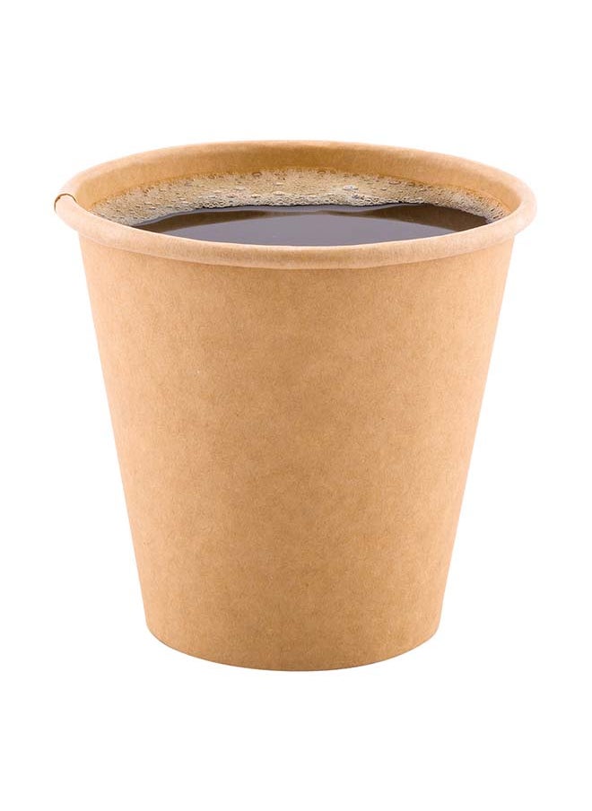 Restaurantware RW Base 8 Ounce Eco-Friendly Drink Cups, 1000 Unbleached Paper Coffee Cups - Single Wall, No Artificial Dyes, Brown Paper Recyclable Coffee Cups, LeakResistant, Rolled Rim  - Image 4