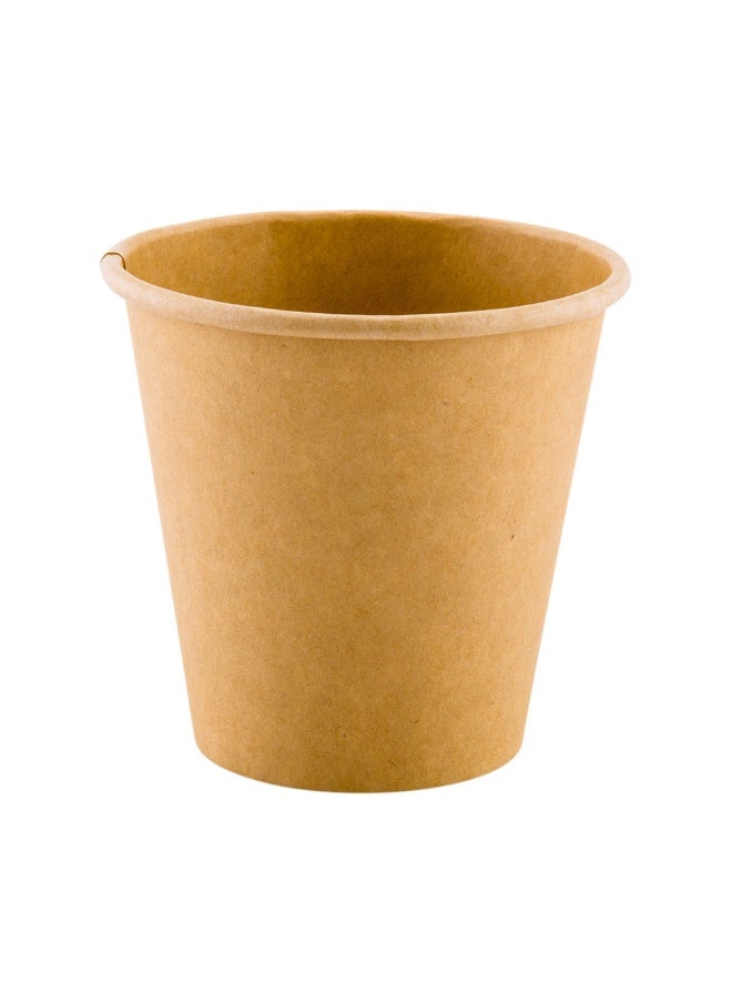Restaurantware RW Base 8 Ounce Eco-Friendly Drink Cups, 1000 Unbleached Paper Coffee Cups - Single Wall, No Artificial Dyes, Brown Paper Recyclable Coffee Cups, LeakResistant, Rolled Rim  - Image 1