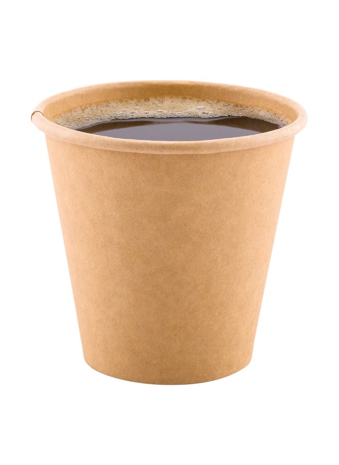 Restaurantware RW Base 8 Ounce Eco-Friendly Drink Cups, 1000 Unbleached Paper Coffee Cups - Single Wall, No Artificial Dyes, Brown Paper Recyclable Coffee Cups, LeakResistant, Rolled Rim  - Image 2
