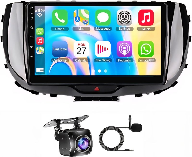 Vierex FIT Kia Soul Car Stereo Kia Soul Android Screen 2019-2022 with Wireless CarPlay, Android Auto, GPS Navigation,BT, WiFi, FM Radio, AHD Backup Camera (2+32GB Carplay 4CORE) - Image 1