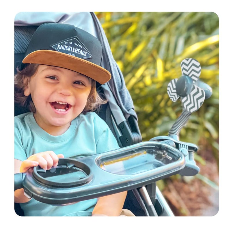 Nuby Cool Baby Stroller Clip-On Fan in Grey - Image 1