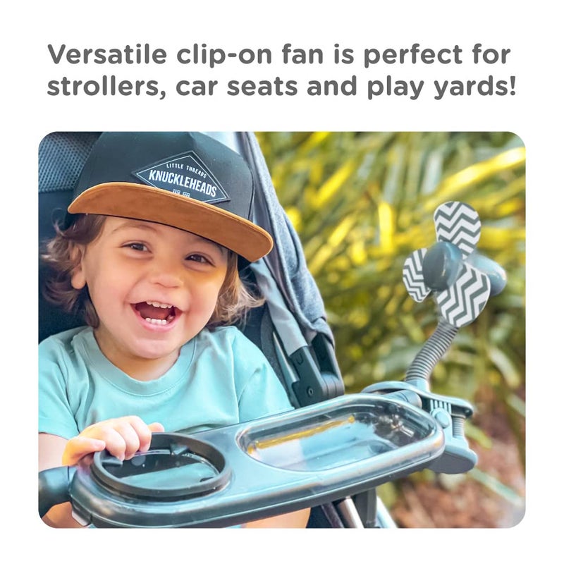 Nuby Cool Baby Stroller Clip-On Fan in Grey - Image 5