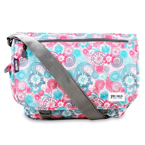 J World New York J World Terry Cute Messenger Bag for Girls & Women. Kids Small School Shoulder Bag, Blue Raspberry - Image 3