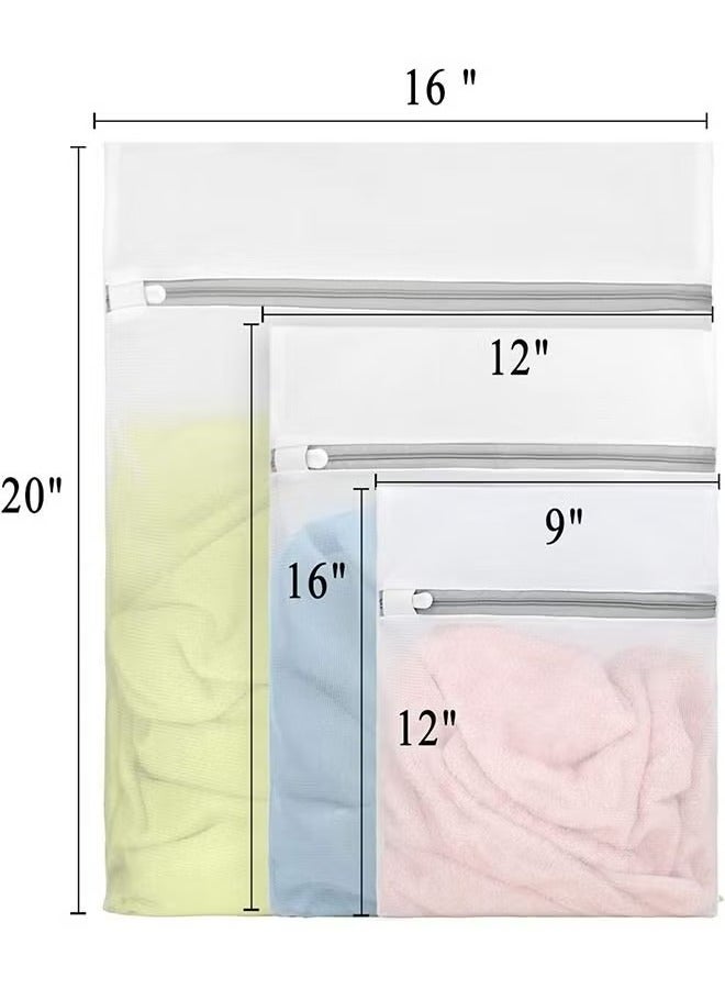 Durable Fine Mesh Laundry Bags 3Pcs Honeycomb Mesh Laundry Bags - Image 2