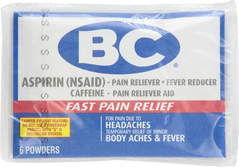 BC Aspirin Fast Pain Relief Powder | Relieves Headache & Body Aches | Pack of 24 | 6 Powders - Image 1