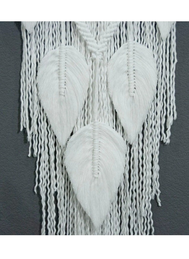 انتيكيانو ديكور حائط كبير لصائد الأحلام على شكل قمر مع ريش - Image 5