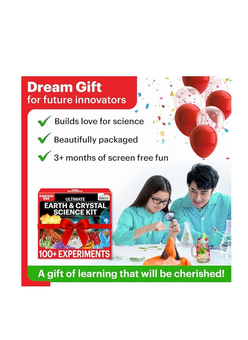 Einstein Box - Einstein Box Ultimate Earth & Crystal Science Kit | Science Kits for Kids Age 6-14 | STEM Projects | Learning & Education Toys for 6-8-10-12-14 Year Old Boys & Girls | Gift Ideas for Boys & Girls - Image 1